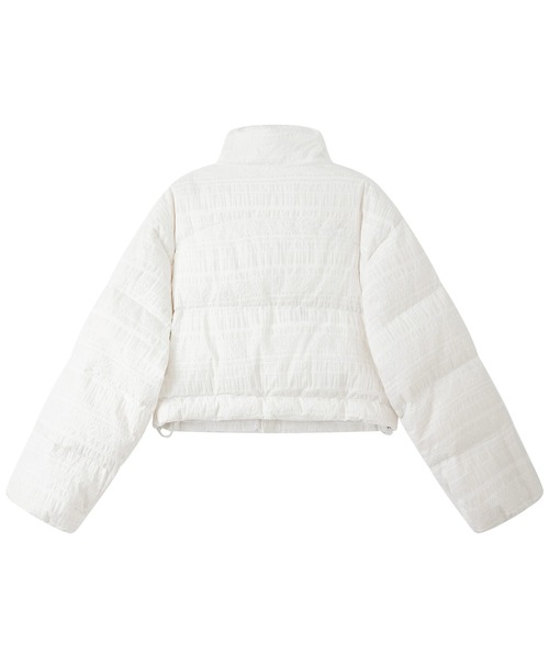 tageechita】ニュアンス柄 クロップド丈ライトダウンジャケット(ダウン