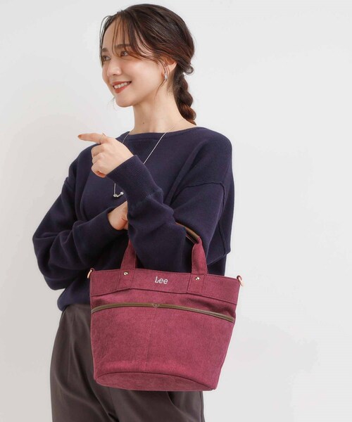 Lee（リー）の「【Lee別注】コーデュロイトートバッグ（トートバッグ・レディース・ネイビー/ブラウン系その他/ライトベージュ/ピンク系その他・00）」の7枚目の写真
