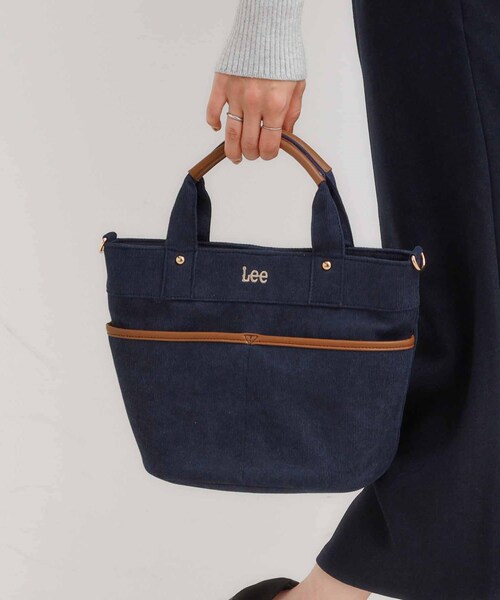 Lee（リー）の「【Lee別注】コーデュロイトートバッグ（トートバッグ・レディース・ネイビー/ブラウン系その他/ライトベージュ/ピンク系その他・00）」の9枚目の写真