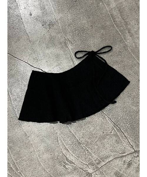 EMODA（エモダ）の「ニットレースラップスカート（スカート・レディース・ホワイト/ブラック・FREE）」の6枚目の写真