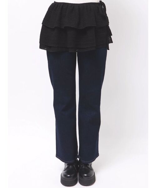 EMODA（エモダ）の「ニットレースラップスカート（スカート・レディース・ホワイト/ブラック・FREE）」の10枚目の写真