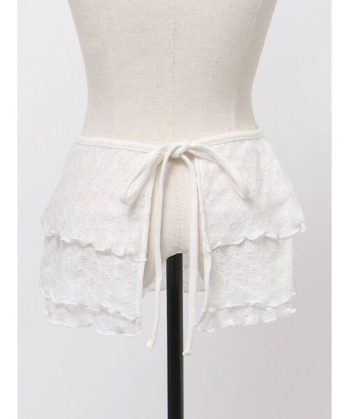 EMODA（エモダ）の「ニットレースラップスカート（スカート・レディース・ホワイト/ブラック・FREE）」の14枚目の写真