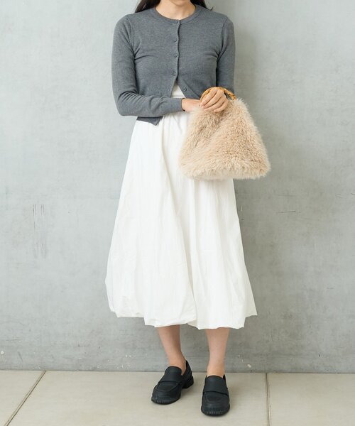 BIRTHDAY BAR(バースデイバー)の「FUR BAMBOO TOTE ファーバンブートートバッグ(トートバッグ・レディース・ブラック/アイボリー/ブラウン・0)」の15枚目の写真