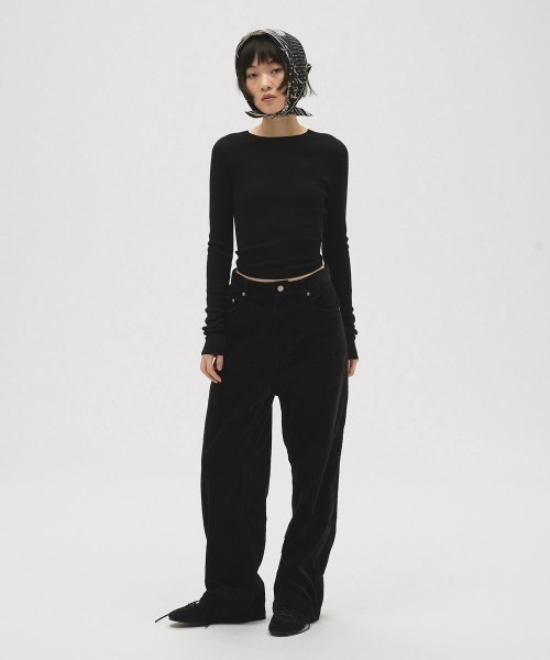 TODAYFUL（トゥデイフル）の「Chunky Corduroy Pants（その他パンツ・レディース・ベビーピンク/ブラック・36inch/38inch）」の3枚目の写真