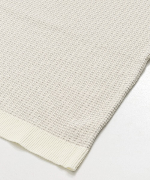 UNITED TOKYO（ユナイテッドトウキョウ）の「【残りわずか】アウトラスト ジャガード クルーネックニット 温度調整素材｜ストレッチ｜イージーケア|冬服|インナー（ニット/セーター・メンズ・ネイビー/アイボリー/ブラック・1/2/3）」の9枚目の写真