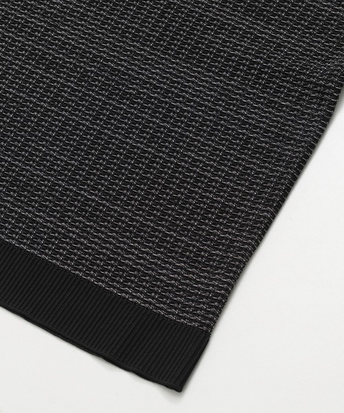 UNITED TOKYO（ユナイテッドトウキョウ）の「【残りわずか】アウトラスト ジャガード クルーネックニット 温度調整素材｜ストレッチ｜イージーケア|冬服|インナー（ニット/セーター・メンズ・ネイビー/アイボリー/ブラック・1/2/3）」の6枚目の写真