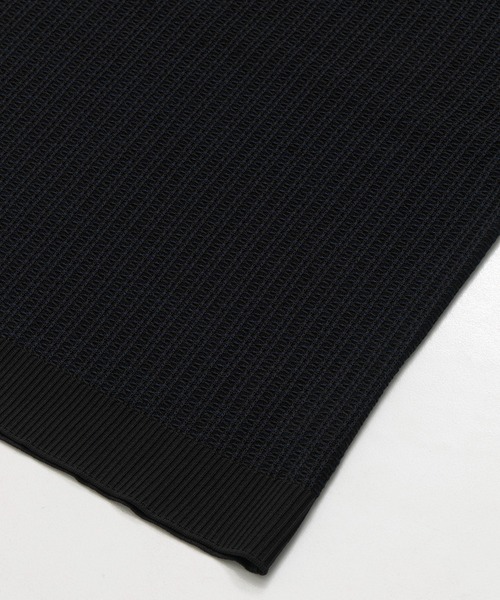 UNITED TOKYO（ユナイテッドトウキョウ）の「【残りわずか】アウトラスト ジャガード クルーネックニット 温度調整素材｜ストレッチ｜イージーケア|冬服|インナー（ニット/セーター・メンズ・ネイビー/アイボリー/ブラック・1/2/3）」の12枚目の写真