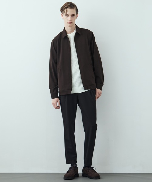 UNITED TOKYO（ユナイテッドトウキョウ）の「【残りわずか】アウトラスト ジャガード クルーネックニット 温度調整素材｜ストレッチ｜イージーケア|冬服|インナー（ニット/セーター・メンズ・ネイビー/アイボリー/ブラック・1/2/3）」の22枚目の写真