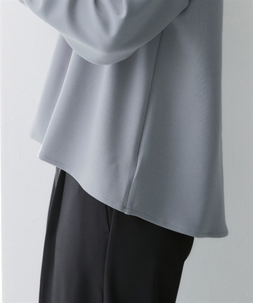 7days Life Styling(セブンデイズライフスタイリング)の「【UVカット】キーネックラウンドヘムプルオーバー ジャージーシリーズ(Tシャツ/カットソー・レディース・オフホワイト/グレー/ブラック・M/L/LL/3L)」の15枚目の写真