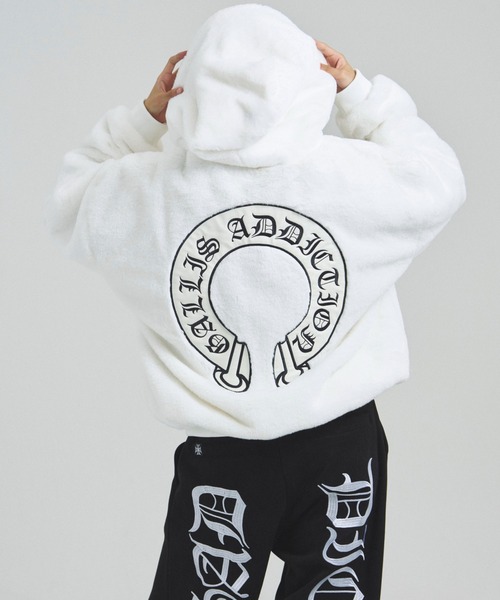 GALLIS ADDICTION（ガリスアディクション）の「GA CROSS-EMBLEM FUR BLOUSON（ブルゾン・メンズ・ホワイト/ブラック・M/L/XL）」の10枚目の写真