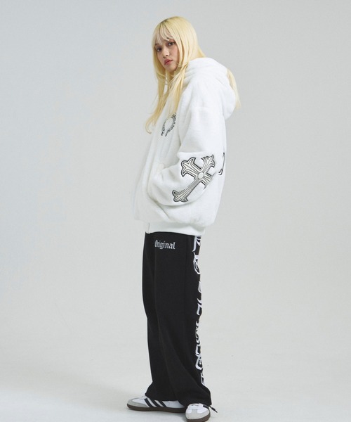 GALLIS ADDICTION（ガリスアディクション）の「GA CROSS-EMBLEM FUR BLOUSON（ブルゾン・メンズ・ホワイト/ブラック・M/L/XL）」の14枚目の写真