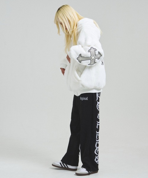 GALLIS ADDICTION（ガリスアディクション）の「GA CROSS-EMBLEM FUR BLOUSON（ブルゾン・メンズ・ホワイト/ブラック・M/L/XL）」の15枚目の写真