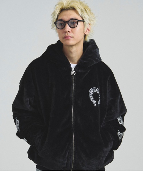 GALLIS ADDICTION（ガリスアディクション）の「GA CROSS-EMBLEM FUR BLOUSON（ブルゾン・メンズ・ホワイト/ブラック・M/L/XL）」の21枚目の写真