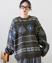 RAGEBLUE（レイジブルー）の「ノルディック柄ルーズニット（ニット/セーター）」