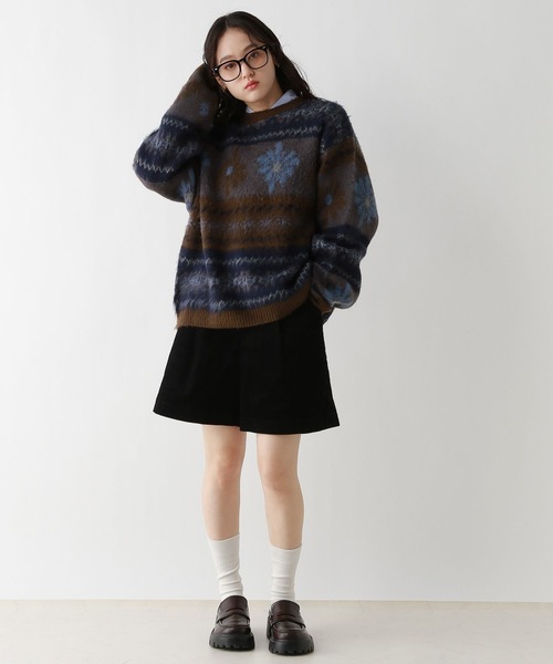 【オシャレ⭐RAGEBLUE】紺　ニットセーター　サイズL RAGEBLUE（レイジブルー） セーター ニット Washable Reversible