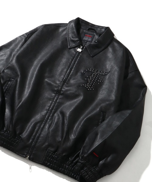 FUBU( フブ)の「【FUBU/フブ】 Faux Leather Studs Patch Jacket / フォウ レザー スタッズ パッチ ジャケット(スタジャン・メンズ・ブラック/ブラウン・M/L/XL)」の7枚目の写真