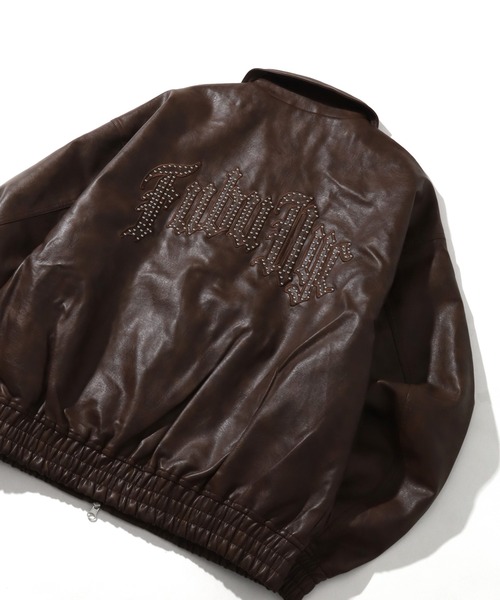 FUBU( フブ)の「【FUBU/フブ】 Faux Leather Studs Patch Jacket / フォウ レザー スタッズ パッチ ジャケット(スタジャン・メンズ・ブラック/ブラウン・M/L/XL)」の10枚目の写真