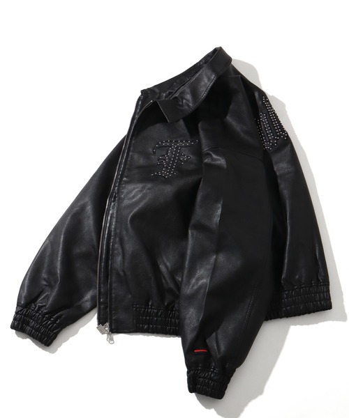 FUBU( フブ)の「【FUBU/フブ】 Faux Leather Studs Patch Jacket / フォウ レザー スタッズ パッチ ジャケット(スタジャン・メンズ・ブラック/ブラウン・M/L/XL)」の12枚目の写真