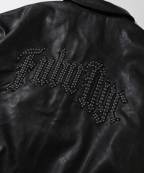 FUBU( フブ)の「【FUBU/フブ】 Faux Leather Studs Patch Jacket / フォウ レザー スタッズ パッチ ジャケット(スタジャン・メンズ・ブラック/ブラウン・M/L/XL)」の15枚目の写真