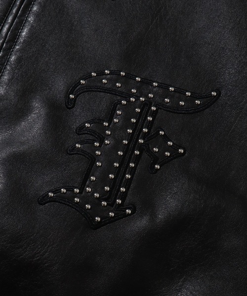FUBU( フブ)の「【FUBU/フブ】 Faux Leather Studs Patch Jacket / フォウ レザー スタッズ パッチ ジャケット(スタジャン・メンズ・ブラック/ブラウン・M/L/XL)」の14枚目の写真