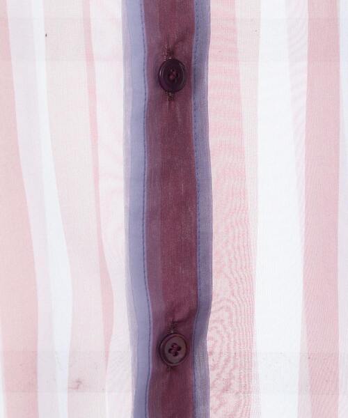 CURRENTAGE（カレンテージ）の「【CURRENTAGE/カレンテージ】Stripe organdie blouse（シャツ/ブラウス・レディース・ブルー系その他/ホワイト×ブラック・FREE）」の10枚目の写真