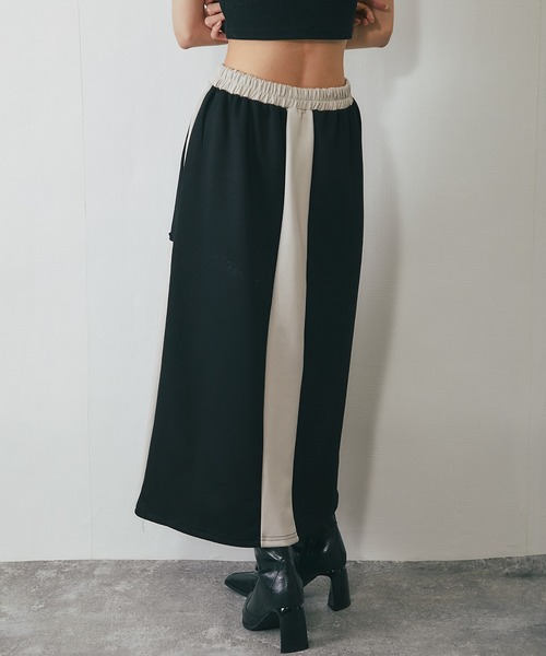 ANOTHER S(アナザーエス)の「配色ロングスカート(スカート・レディース・ブラック/グレー・FREE)」の18枚目の写真