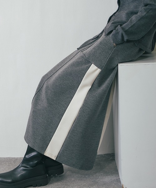 ANOTHER S(アナザーエス)の「配色ロングスカート(スカート・レディース・ブラック/グレー・FREE)」の21枚目の写真