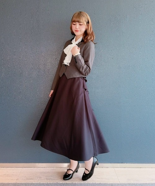 セットアップ対応】バックフリルテーラードジャケット（テーラード