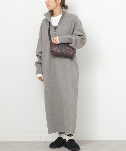 JOURNAL STANDARD relume（ジャーナルスタンダード　レリューム）の「スウェットライクハーフジップワンピース（ワンピース・レディース・グレー/ネイビー・FREE）」の13枚目の写真