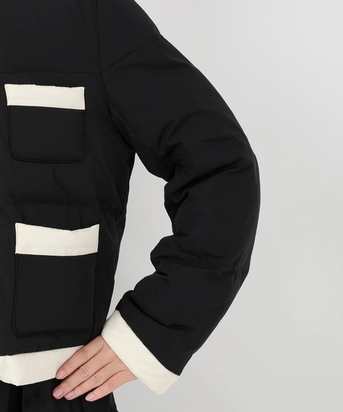 パフィータフタ_バイカラーパフィーアウター（ブルゾン）｜STRAWBERRY