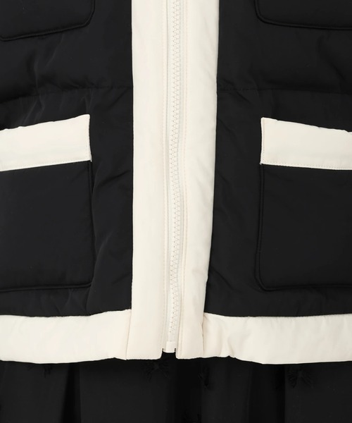 ストロベリーフィールズ　バイカラー　パフィージャケット　ブルゾン　美品 パフィータフタ_バイカラーパフィーアウター（ブルゾン）｜STRAWBERRY