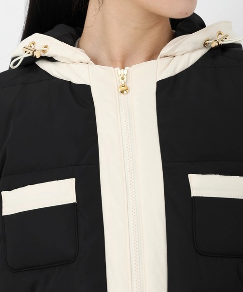 STRAWBERRY-FIELDS（ストロベリーフィールズ）の「パフィータフタ_バイカラーパフィーアウター（ブルゾン・レディース・ホワイト×ブラック/ブラック×ホワイト・2）」の5枚目の写真