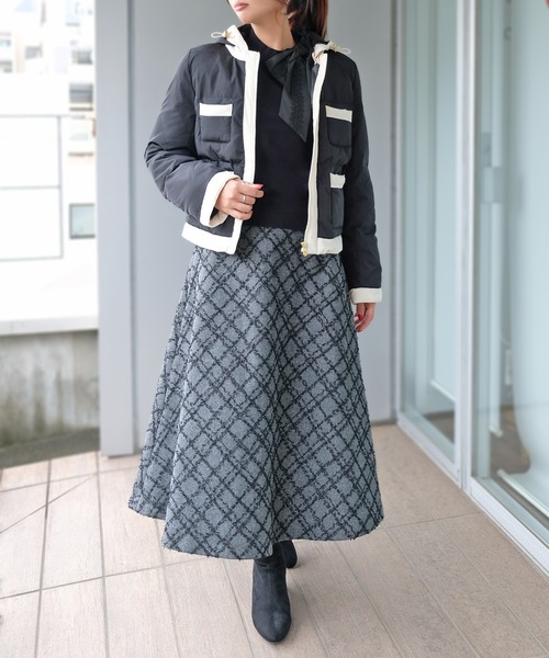 パフィータフタ_バイカラーパフィーアウター（ブルゾン）｜STRAWBERRY