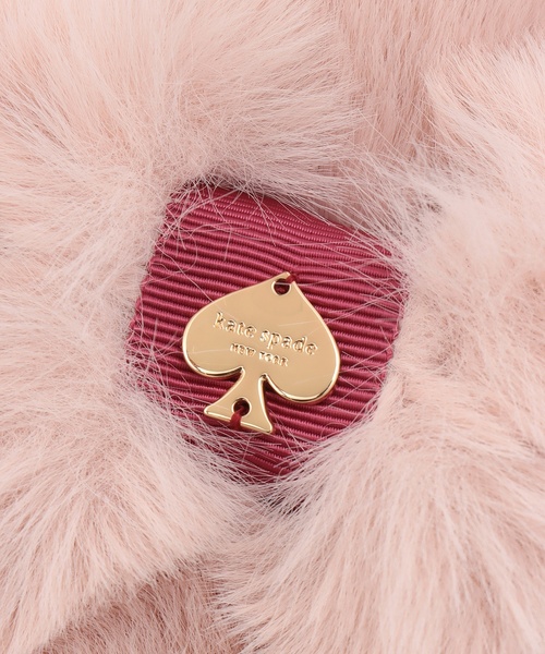 kate spade new york kids(ケイトスペードニューヨーク)の「ボウフェイクファーマフラー(マフラー・キッズ・ピンク/グレー・F)」の9枚目の写真