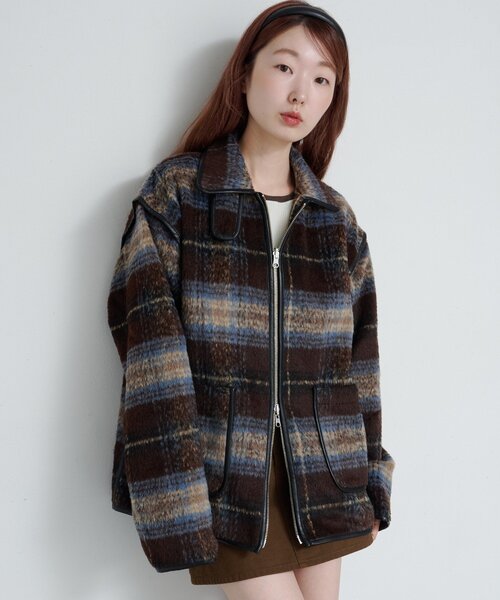 美品★DRESSTERIOR ★ベストセラー　パイピングブルゾン SHIPS（シップス）の「〈手洗い可能〉 ミラノリブ パイピング ブルゾン