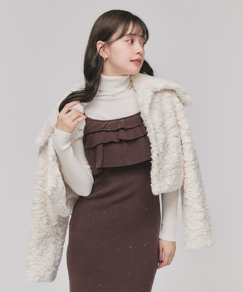 セール】front frill spangle cami onepiece / フロントフリル