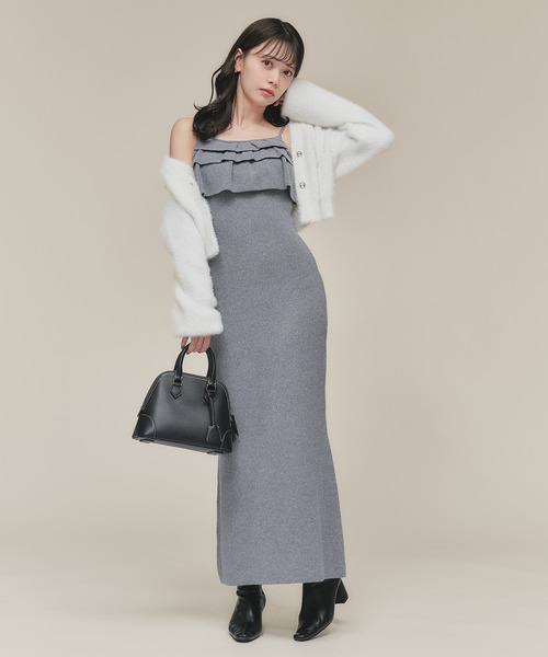 セール】front frill spangle cami onepiece / フロントフリル