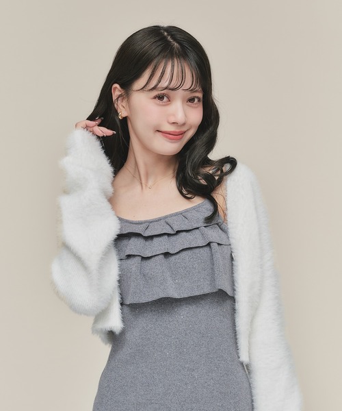 セール】front frill spangle cami onepiece / フロントフリル