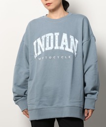 INDIAN（インディアン）の「【RES】【INDIAN】サテンロゴ オーバーサイズトレーナー（スウェット）」
