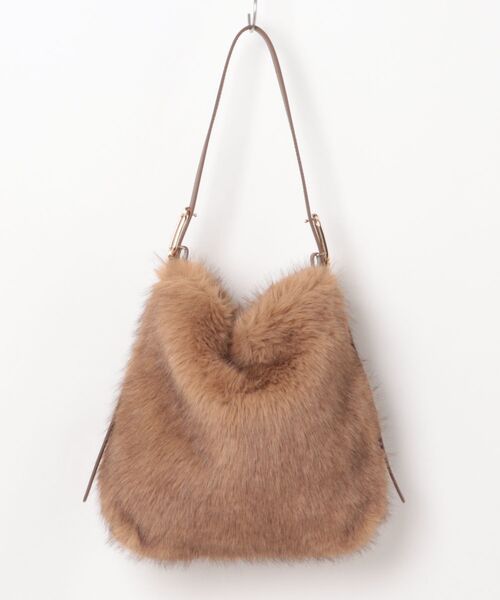 Elura（エルーラ）の「ワンハンドルフェイクファーバッグ/597591（ハンドバッグ・レディース・ブラウン系その他2/ライトベージュ・ONE SIZE）」の21枚目の写真