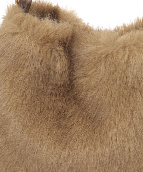 Elura（エルーラ）の「ワンハンドルフェイクファーバッグ/597591（ハンドバッグ・レディース・ブラウン系その他2/ライトベージュ・ONE SIZE）」の7枚目の写真