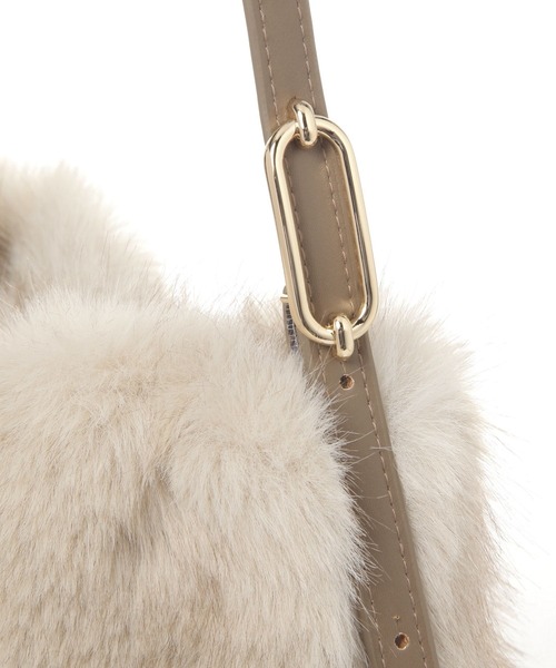 Elura（エルーラ）の「ワンハンドルフェイクファーバッグ/597591（ハンドバッグ・レディース・ブラウン系その他2/ライトベージュ・ONE SIZE）」の10枚目の写真