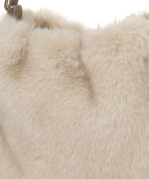 Elura（エルーラ）の「ワンハンドルフェイクファーバッグ/597591（ハンドバッグ・レディース・ブラウン系その他2/ライトベージュ・ONE SIZE）」の11枚目の写真