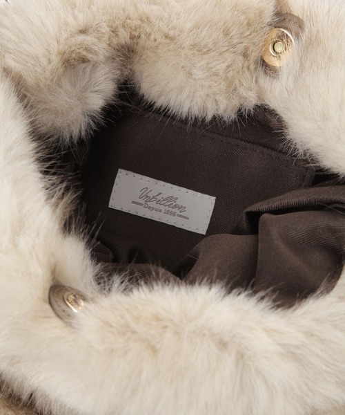 Elura（エルーラ）の「ワンハンドルフェイクファーバッグ/597591（ハンドバッグ・レディース・ブラウン系その他2/ライトベージュ・ONE SIZE）」の12枚目の写真