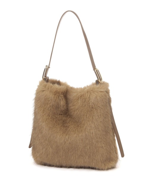 Elura（エルーラ）の「ワンハンドルフェイクファーバッグ/597591（ハンドバッグ・レディース・ブラウン系その他2/ライトベージュ・ONE SIZE）」の20枚目の写真