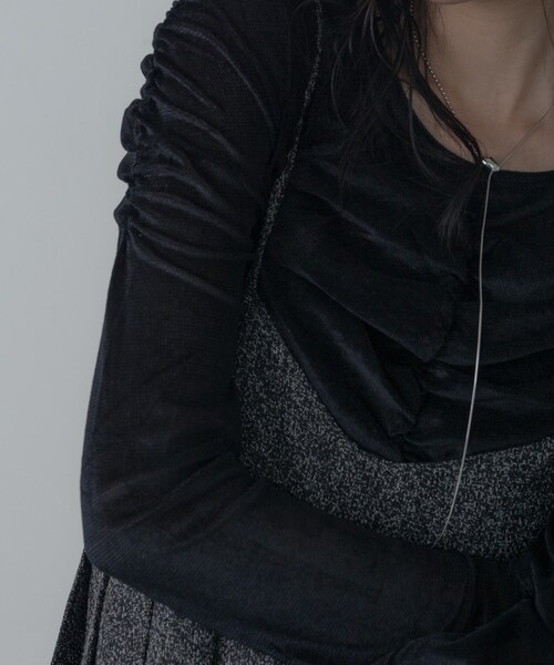 GALLEST（ギャレスト）の「【一部店舗限定】シアーベロアシャーリングカットソー（Tシャツ/カットソー・レディース・チャコールグレー/ブラック/ブラウン系その他・38）」の10枚目の写真