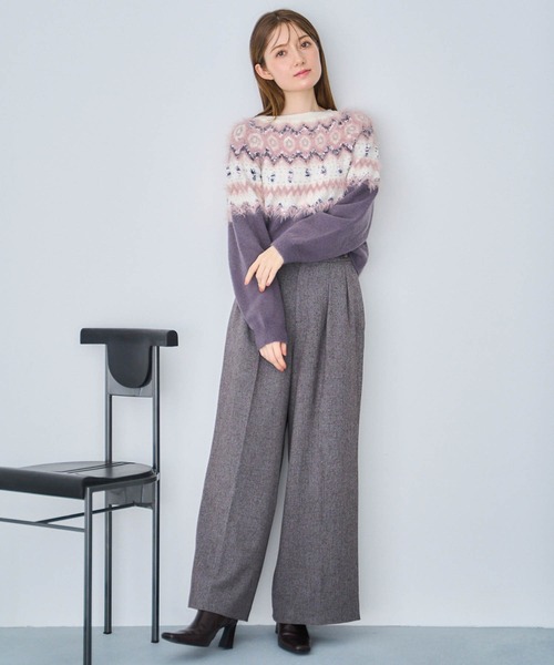 NOELA（ノエラ）の「ツイードワイドパンツ（その他パンツ・レディース・ブラック/ブラウン・S/M）」の9枚目の写真