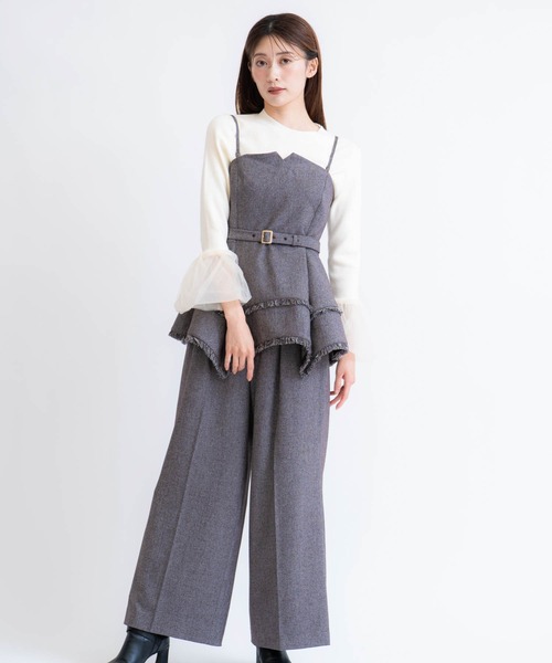 NOELA（ノエラ）の「ツイードワイドパンツ（その他パンツ・レディース・ブラック/ブラウン・S/M）」の3枚目の写真