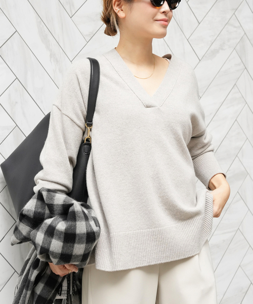 OLBIA Vネック プルオーバー（ニット/セーター）｜Deuxieme Classe