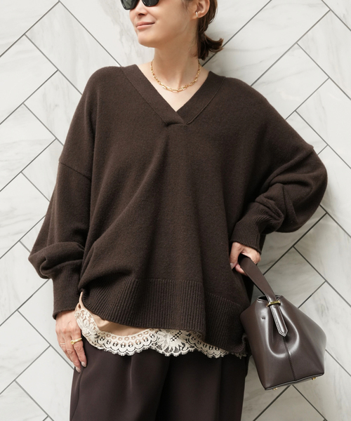 OLBIA Vネック プルオーバー（ニット/セーター）｜Deuxieme Classe